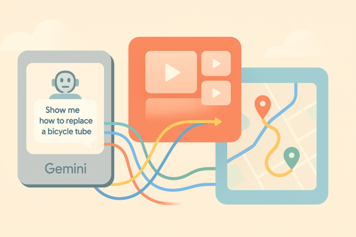 Google Gemini YouTube Maps integration