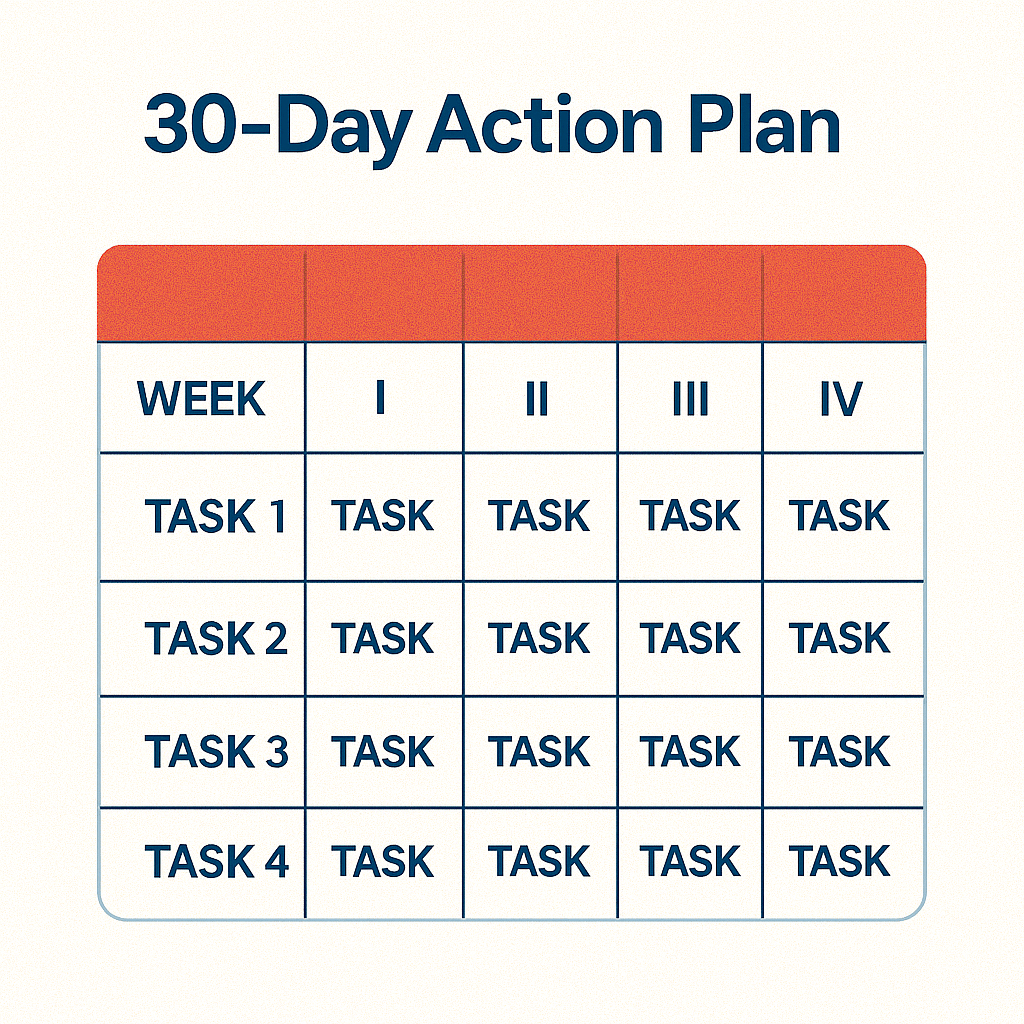 30-day plan to deploy AI in a small business