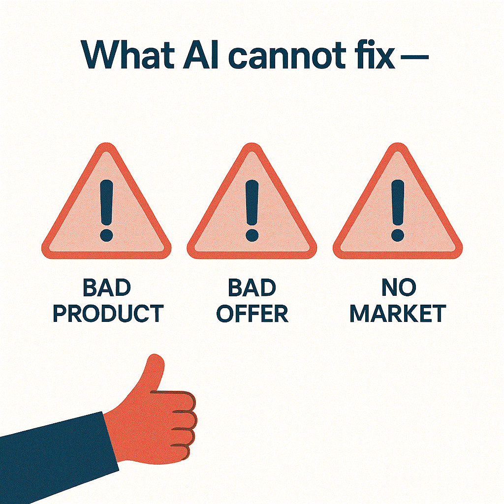 Limits of AI: product, offer, market fit still matter